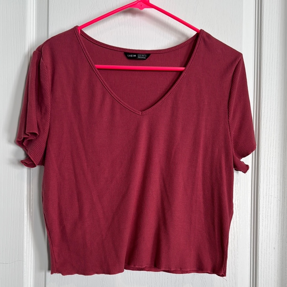 Shein ribbed crop top
